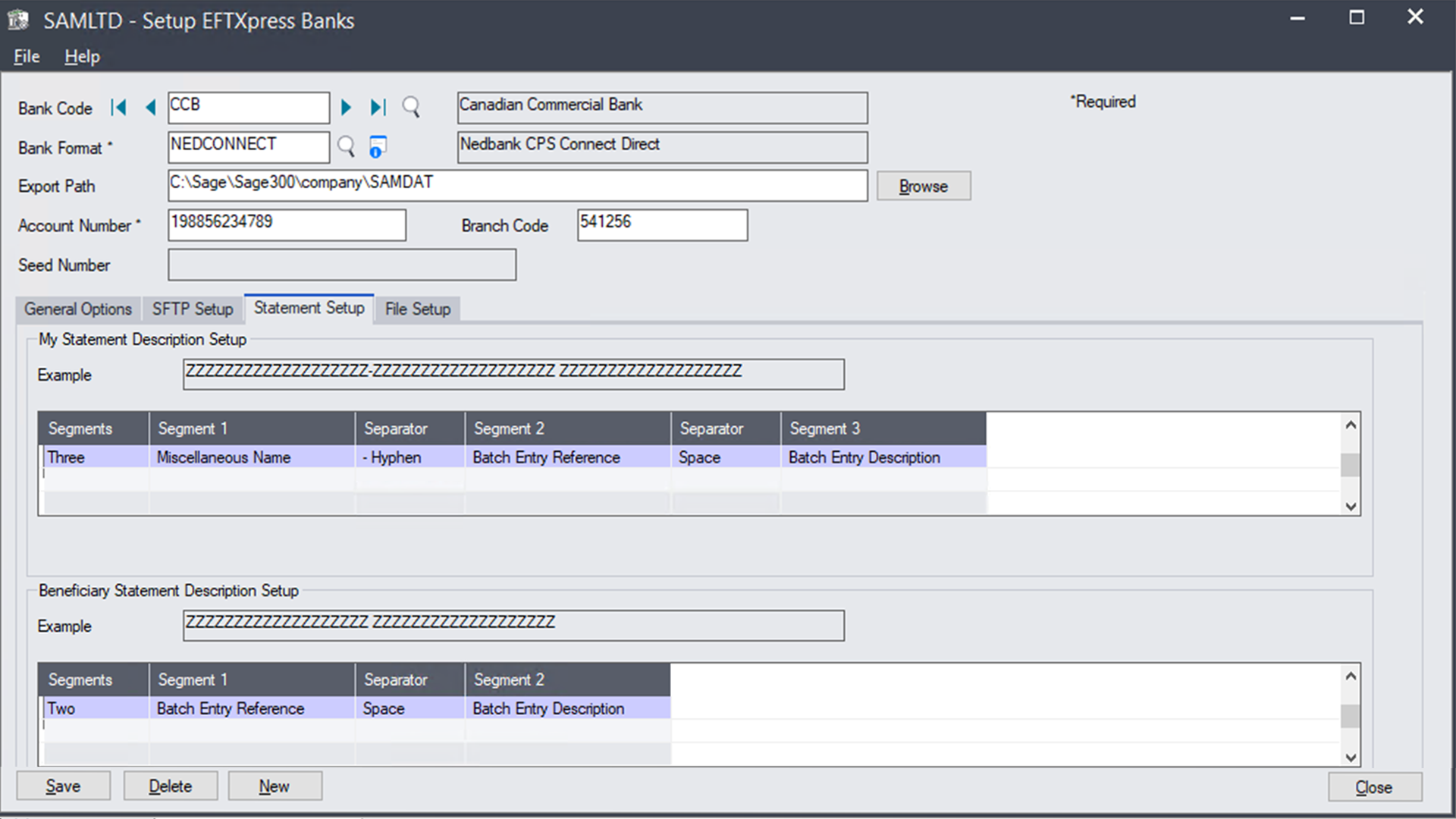 EFTXpress Bank Setup