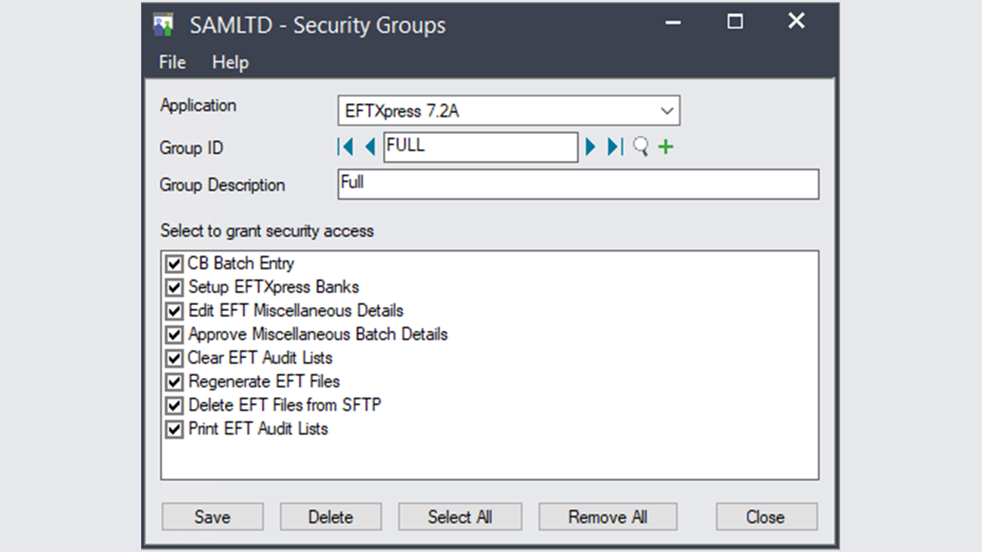 Security Rights on Vendor Payment Information