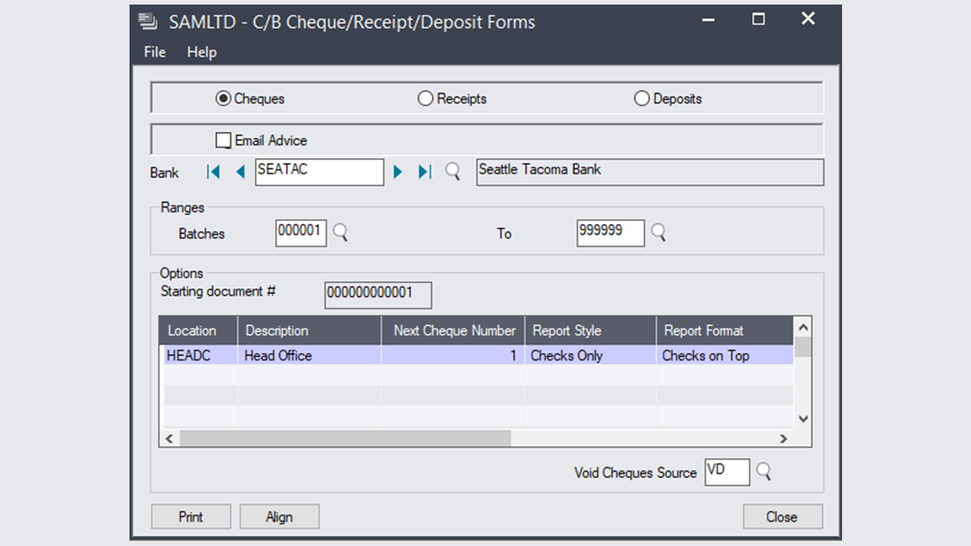 User Definable Forms