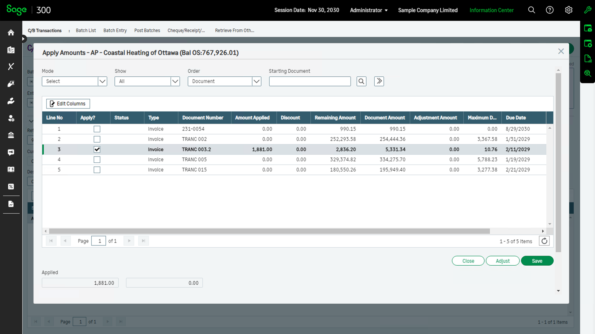Allocate Payments and Receipts