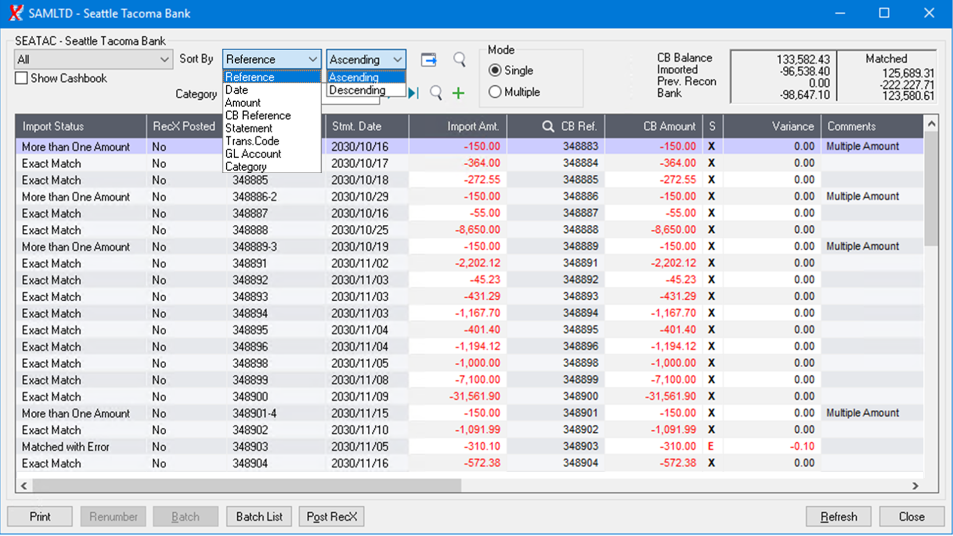 Different Sort Sequences
